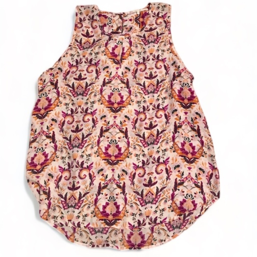 Violent & Claire Ladies Sleeveless Print Top Size Large EUC LIKE NEW